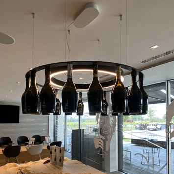 Illuminazione moderna e lampade su misura per un'azienda vinicola